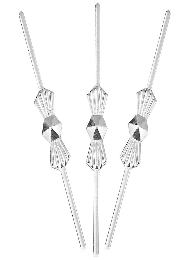 Dsjnf Chandelier Bow Pin 40mm Chandelier Crystal Connectors Clips Pin Silver Butterfly Pendant Lamp Replacement Parts 200PCS - Image 2